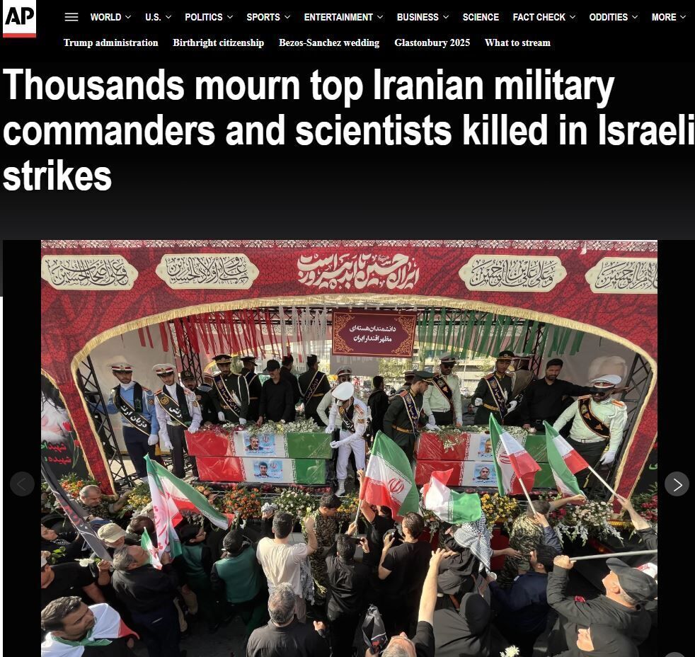 ایران میں کمانڈروں کی تشیع اور عالمی کوریج