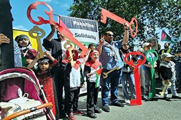 英国民众大规模示威声援加沙