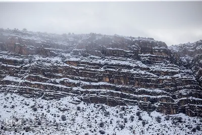 بارش برف در روستای «کندازی‎‎» - استان فارس