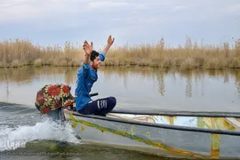 پیوند آب و آسمان در تالاب شادگان