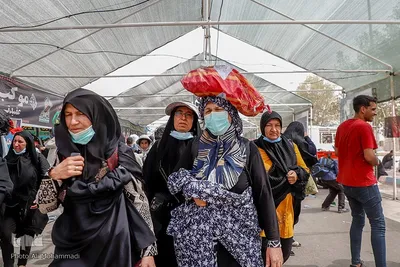 زائران اربعین حسینی در مرز شلمچه