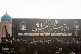 تشییع پیکرهای ۱۲ شهید گمنام در مشهد مقدس