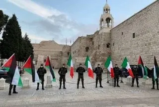 Manifestazione di solidarietà dalla Palestina all’Italia