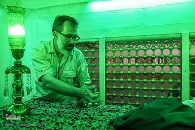 مراسم غبارروبی حرم مطهر حضرت علی بن حمزه