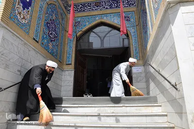 آیین غبارروبی مساجد در بیرجند