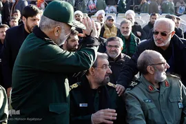 چهره ها در مراسم خاکسپاری شهید س‍پهبد قاسم سلیمانی/ کرمان