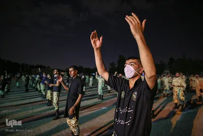 عزاداری شب عاشورا در تیپ 55 هوابرد ارتش‎