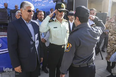 صبحگاه مشترک آتش‌نشانان شيراز در حرم شاهچراغ(ع)