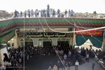آيين سنتي سياه پوشان و برپايي خيمه عزاداري در آستانه ماه محرم - سمنان

