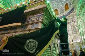 سیاه‌پوشی حرم مطهر حضرت شاهچراغ(ع)