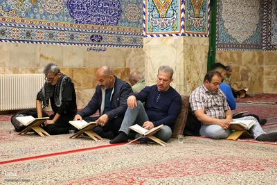 مراسم جزءخوانی قرآن در حسینیه کربلایی‌های یزد‎