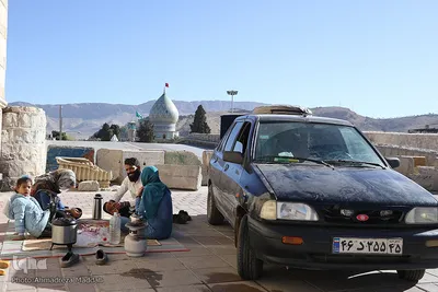 حرم حضرت علی ابن حمزه(ع) میزبان مسافران نوروزی‎‎