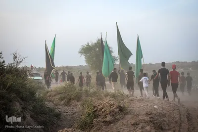 پیاده‌روی زائران اربعین حسینی/روستای خلیفه حیدر شوش