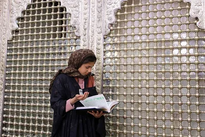 مراسم جزء خوانی قرآن کریم در حرم شاهچراغ(ع)