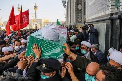 تشییع پیکر شهید حجت‌الاسلام محمد اصلانی در حرم مطهر رضوی
