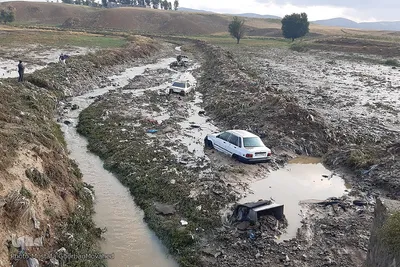 خسارت سیل در شهرستان اهر‎
