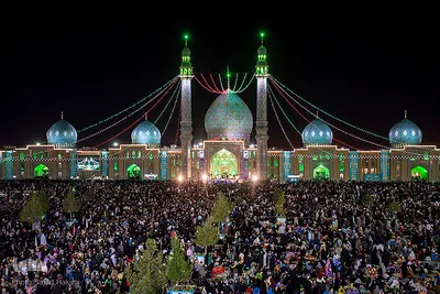 مراسم احیاء شب نیمه شعبان در مسجد مقدس جمکران‎