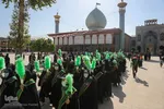 گلباران حرم های مطهر حضرت شاهچراغ (ع) و حضرت «ام احمد (س)»
