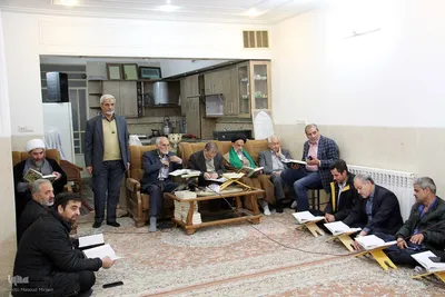 جلسه قرائت قرآن منزل استاد محمدرضا مجاهد در یزد