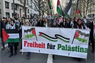 حضور گسترده پلیس آلمان برای بازداشت تنها یک معترض حامی فلسطین + فیلم