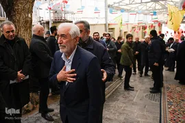 مراسم تشییع پیکر مرحوم حسن غفوری‌فرد در حسینیه جماران