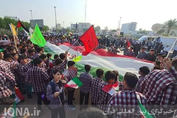 راهپیمایی بوشهری‌ها در روز ملی مبارزه با اسکتبار جهانی