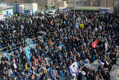 مراسم خاکسپاری و تشیع پیکر شهید «حسین فغانی»
