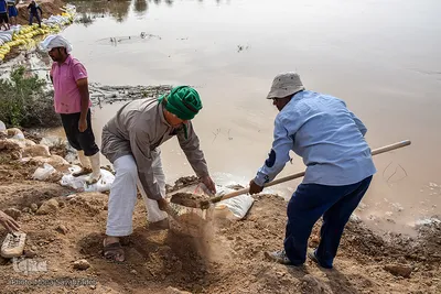 سیلاب در روستاهای غزاویه