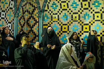 مراسم احیای شب نوزدهم ماه مبارک رمضان رمضان در آستان مقدس امامزاده حسین(ع) قزوین
