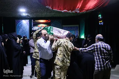 وداع با پیکر شهید مدافع حرم حیدر جلیلوند