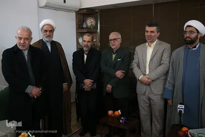 حضور جمعی از جامعه قرآنی در منزل مرحوم استاد ابوالفضل علامی