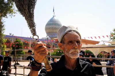عزاداری هیئت عشایر قشقایی در حرم شاهچراغ(ع)