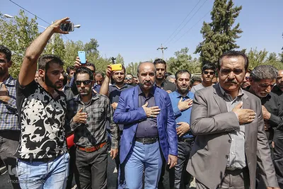 تشييع و خاكسپاري پيكر جانباز قهرمان بهمن گلبارنژاد