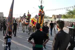 آیین نخل گردانی ظهر عاشورا در شاهدیه یزد