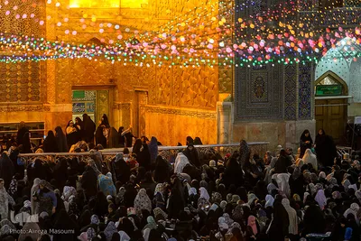 حرم مطهر رضوی در شامگاه عید غدیر‎