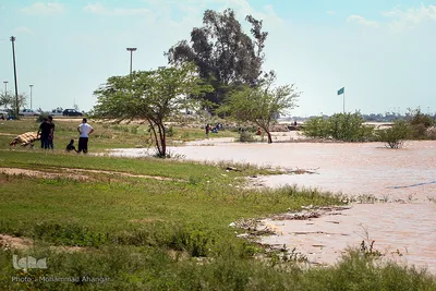 بالا آمدن سطح آب رودخانه کارون