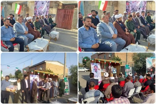 مراسم  معنوی شهید آبروی محله در آق‌قلا برگزار شد