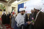 عمامه گذاری طلاب در روز میلاد امام حسین(ع)