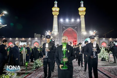 آیین خطبه‌خوانی شب شهادت امام رضا(ع) در حرم مطهر رضوی