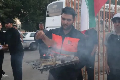 بدرقه کاروان اعزامی ملایری ها به آیین تشییع و وداع آقای شهید ایران