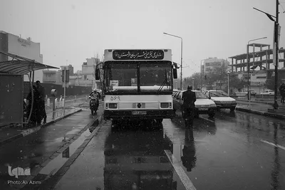 برف زمستانی در اصفهان