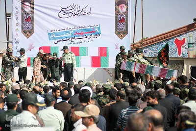 استقبال از ۹ شهید گمنام دفاع مقدس در تبریز