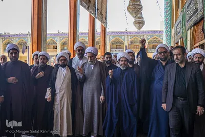 حضور ائمه جماعت در حرم حضرت شاهچراغ علیه‌السلام