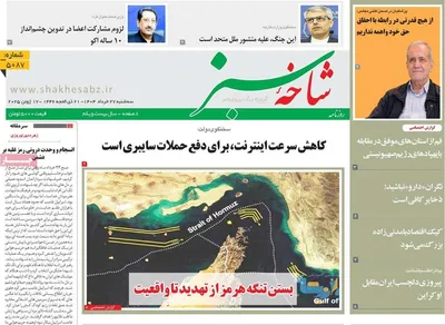 صفحه نخست روزنامه‌های سه‌شنبه ۲۷ خرداد ۱۴۰۴