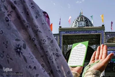 نماز عید سعید فطر در جوار حرم حضرت امام زاده حسن (ع)
