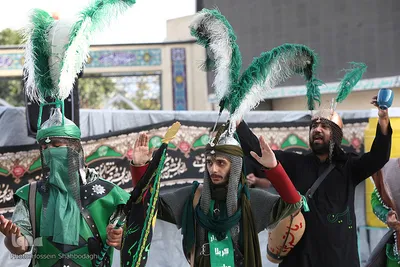 مراسم فدائیان سقا در امامزاده شاه سید علی(ع) قم
