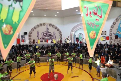 مراسم جشن میلاد حضرت امام علی(ع) در سالن ورزشی زورخانه شهرستان اهر
