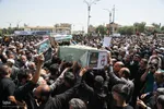 وداع باشکوه با شهدای مظلوم حمله رژیم صهیونیستی در همدان‎