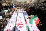 تشییع پیکرهای مطهر ۶ شهید اقتدار ملی در سپیدان فارس