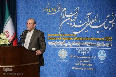 سرلشکر سیدیحیی رحیم صفوی، دستیار و مشاور عالی فرمانده کل قوا در همایش بین‌المللی «آینده جهان اسلام در افق ۱۴۱۴ شمسی»